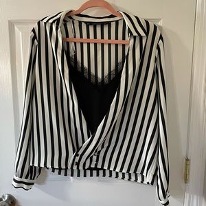 Zara striped blouse